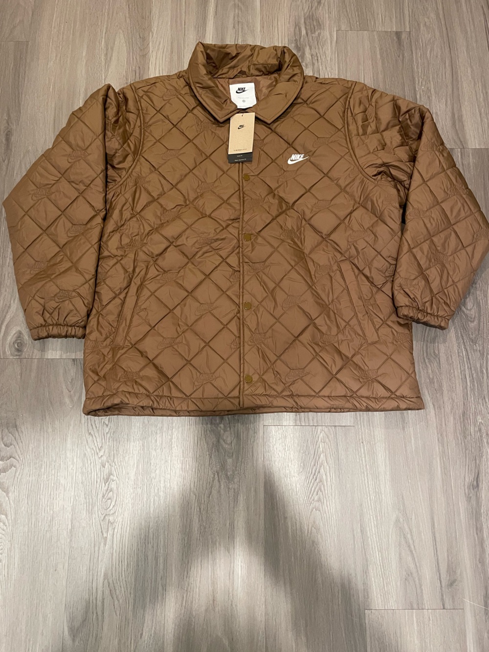 Nike Brown Quilted Puffer Jacket